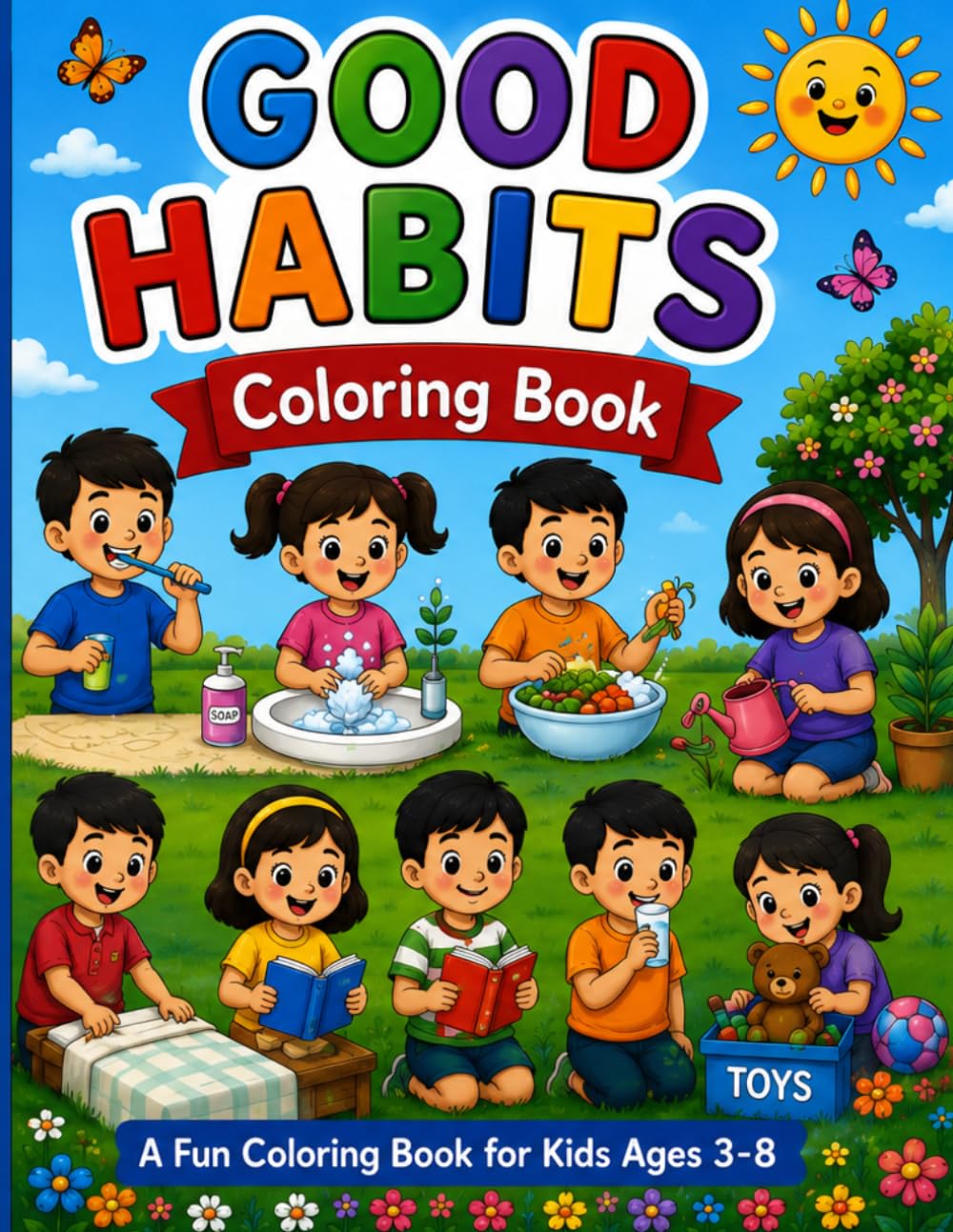 Good Habits Coloring Book for Kids: Fun and Educational Pages to Teach Kindness, Cleanliness, Healthy Routines, Sharing, Responsibility, and Positive Everyday Habits