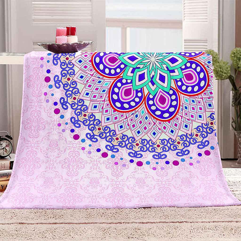Couverture flanelle 150x200 cm violette pour canapé et lit