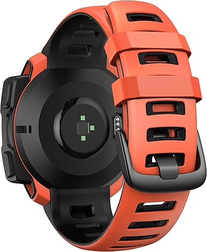 Miniatura 2 de NotoCity Correa de repuesto de silicona para reloj Garmin Instinct Band compatible con Garmin Instinct 2SolarTactical(rojo-negro)