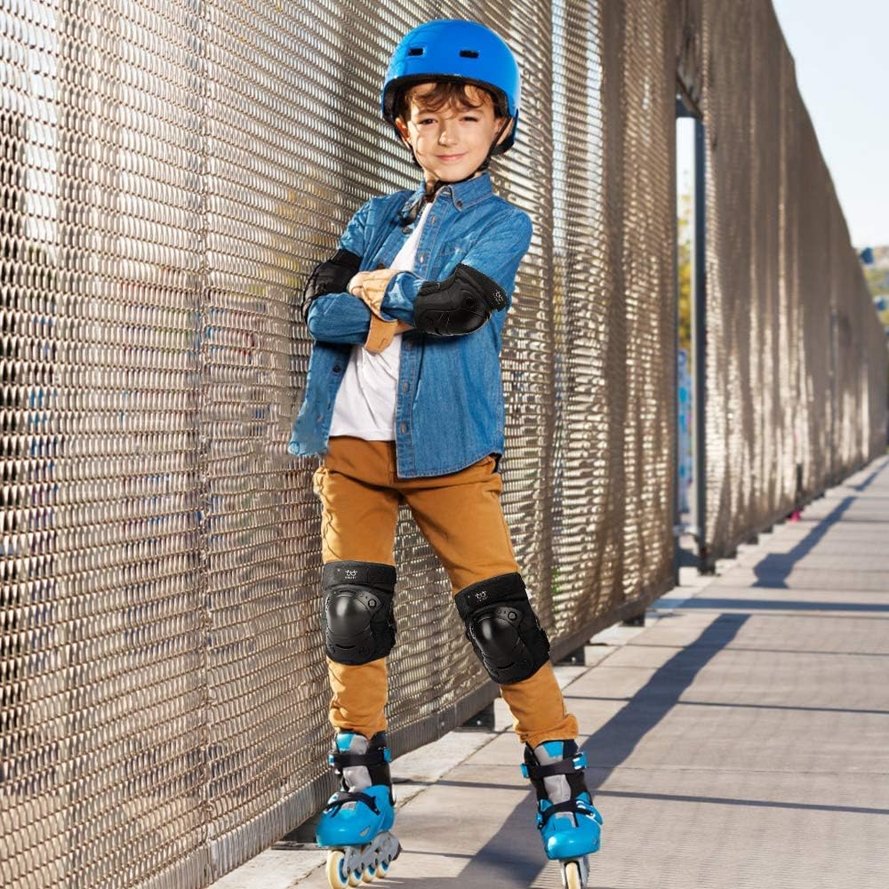 Knee Pads Elbow Pads with Wrist Guards Protective Gear Set for Kids Youth Adult Skateboard Sports Skateboarding Roller Skating Bicycling 6 in 1 Medium image 4 of 5 B07YFB2BZP