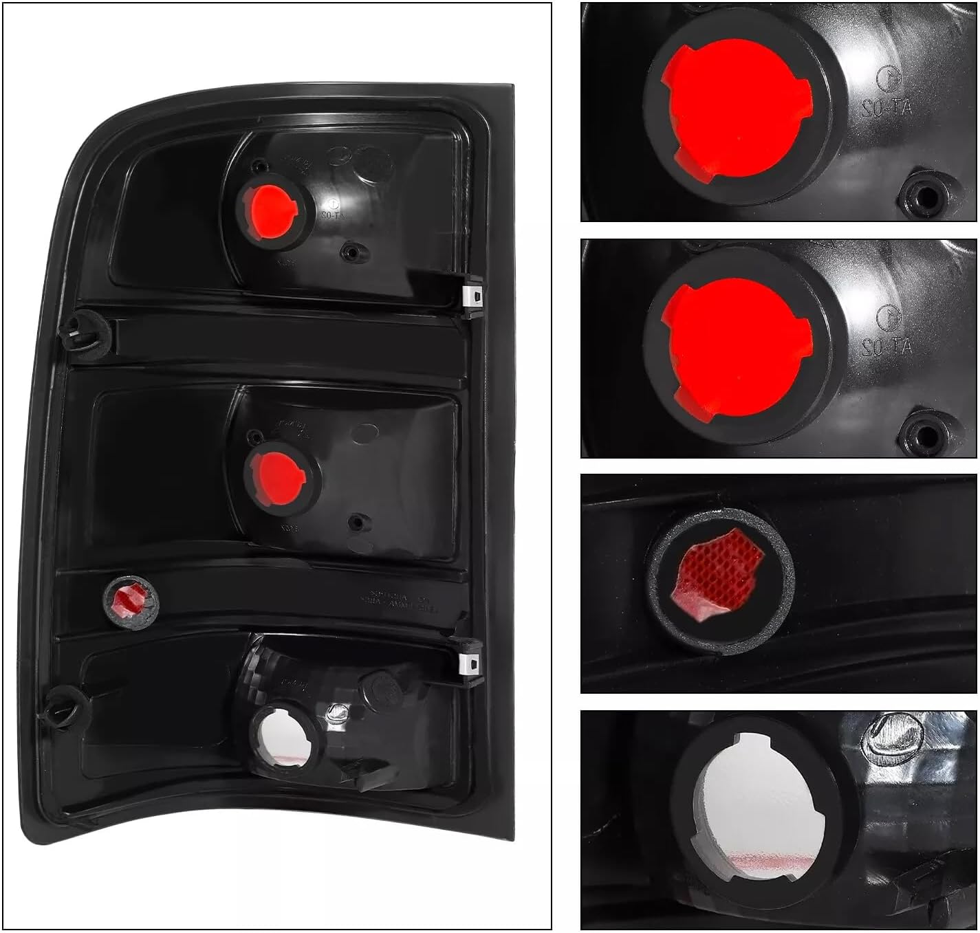 Headlights and Taillights Assembly Combo Kits for 2007-2013 GMC Sierra 1500/2007-2014 GMC Sierra 2500HD 3500HD Head/OE Style Rear Brake Tail Lights Lamps Replacement (LH RH Full Set),Chrome Amber