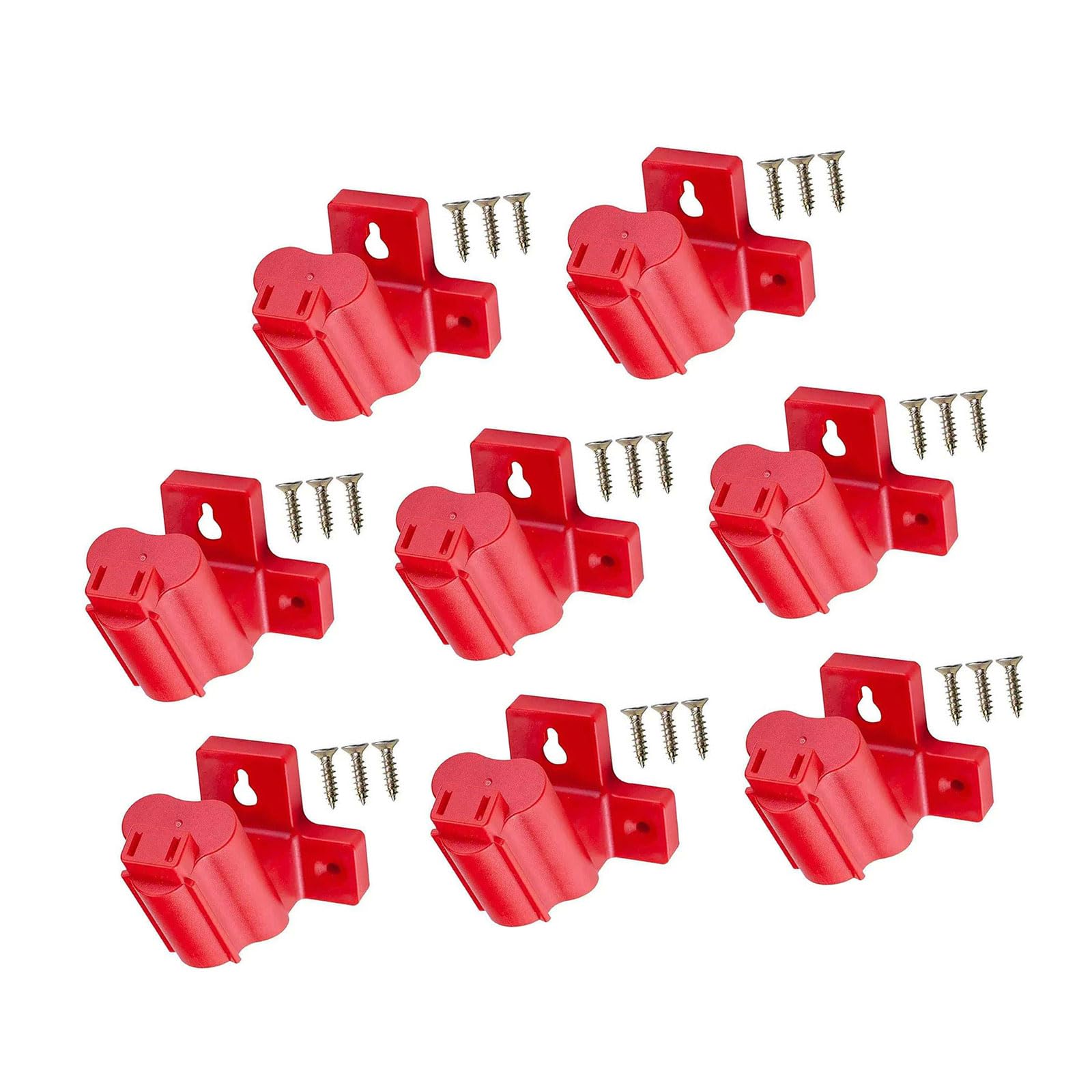 4/8 soportes de pared para herramientas eléctricas para taladro de 12 V y almacenamiento de batería, estante organizador en ángulo con tornillos, solución perfecta para garaje y taller