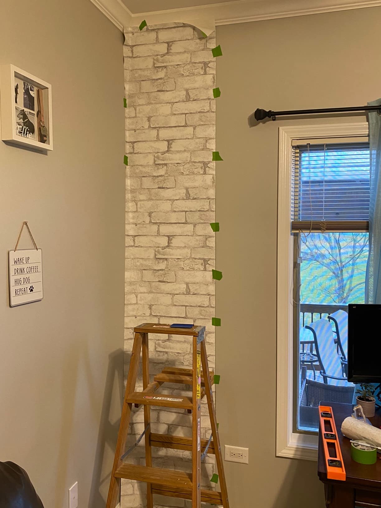 7/mo Finance NuWallpaper NU2218 Loft Brick Peel Stick Wallpaper