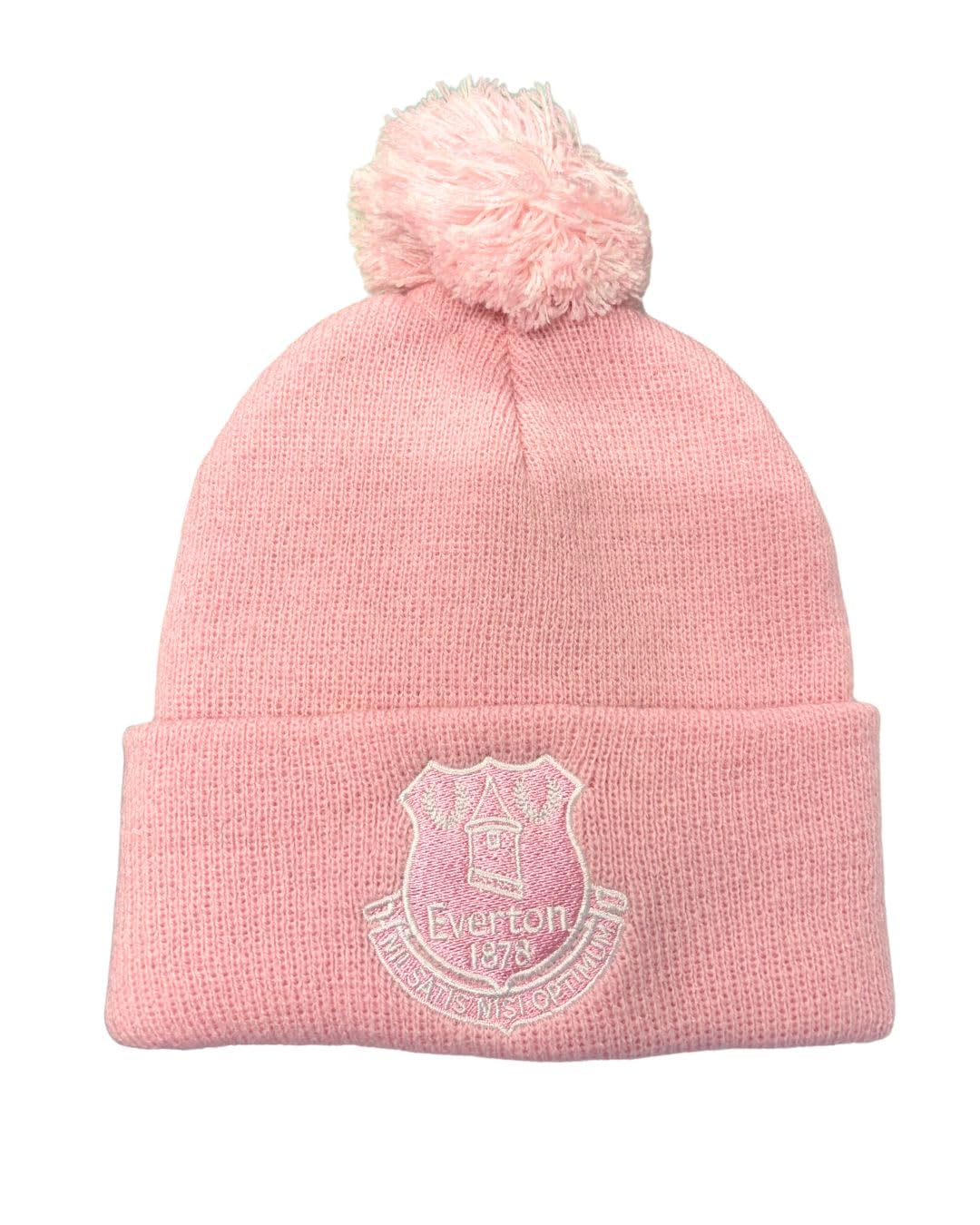 Everton Infant Pink Crested Bobble Hat