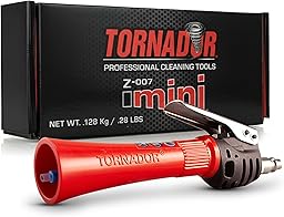 Tornador Z-007 Mini | Compact High-Pressure Car Cleaning Tool | Ergonomic Design Speeds Up Interior Detailing | Works with Air Compressor | Powerful & Portable
