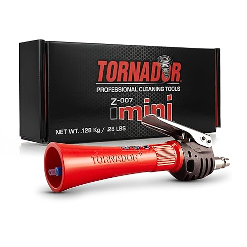 Tornador Z-007 Mini | Compact High-Pressure Car Cleaning Tool | Ergonomic Design Speeds Up Interior Detailing | Works with Air Compressor | Powerful & Portable