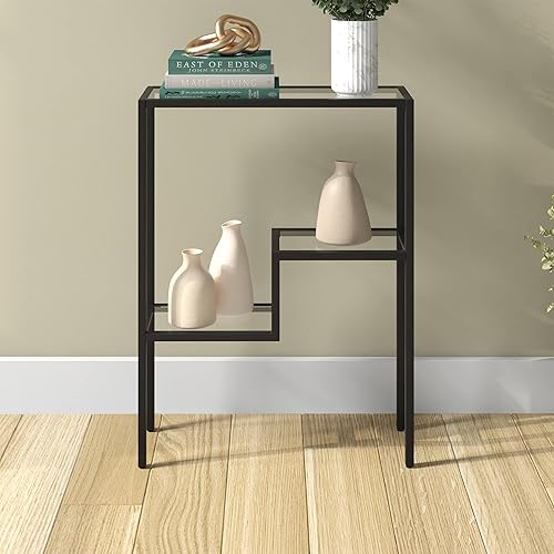 Miniatura 8 de Henn&Hart Mesa consola rectangular de 22 pulgadas de ancho en bronce ennegrecido, mesa de entrada, mesa decorativa para sala de estar, pasillo