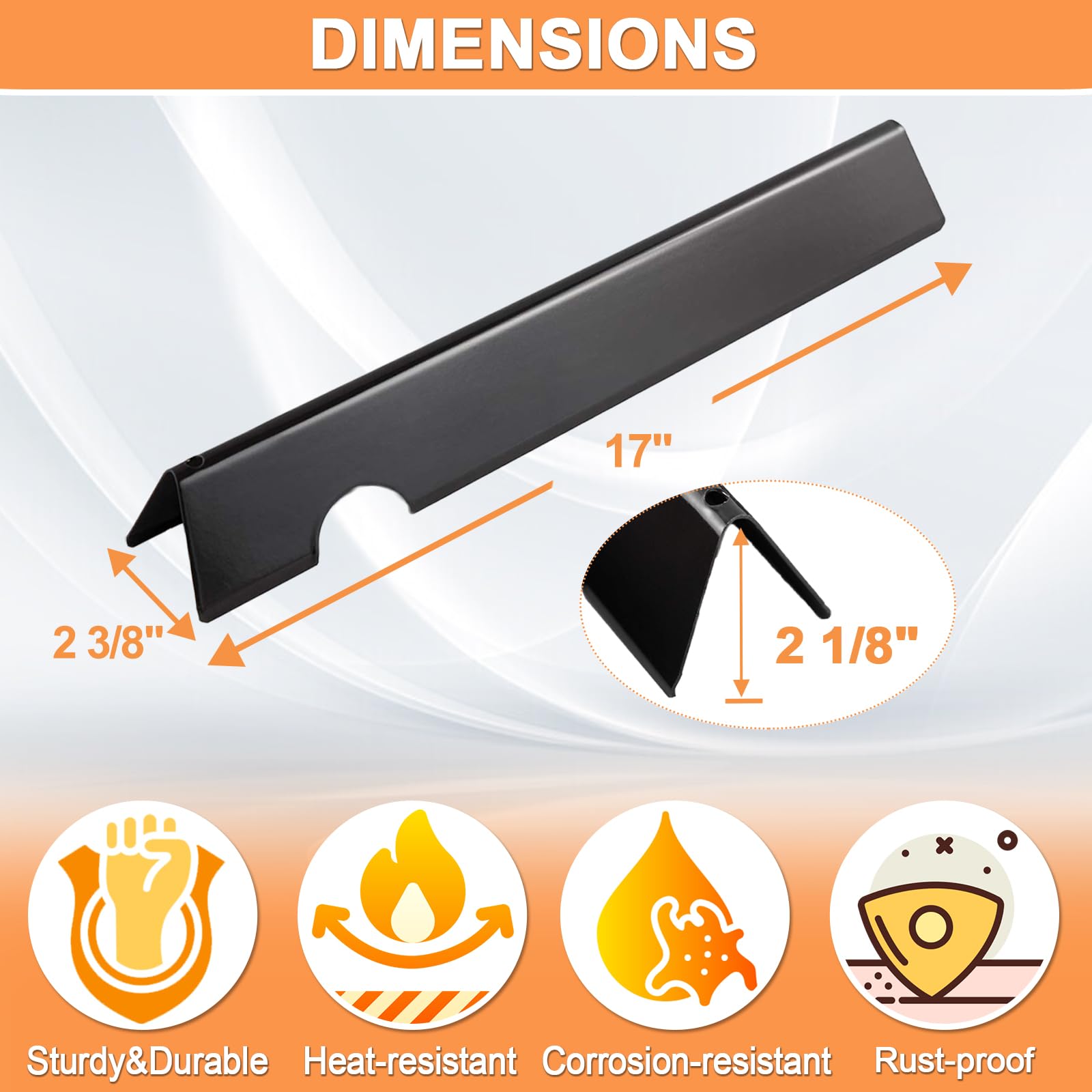 66033 Flavorizer Bars für Weber GS4 Genesis 2 Weber Grillteile Weber Genesis II 410 & II LX 440 Grill (ab 2017), Weber Genesis II E-410, II E-435, für Weber Genesis II Flavorizer Bars 66797 66030