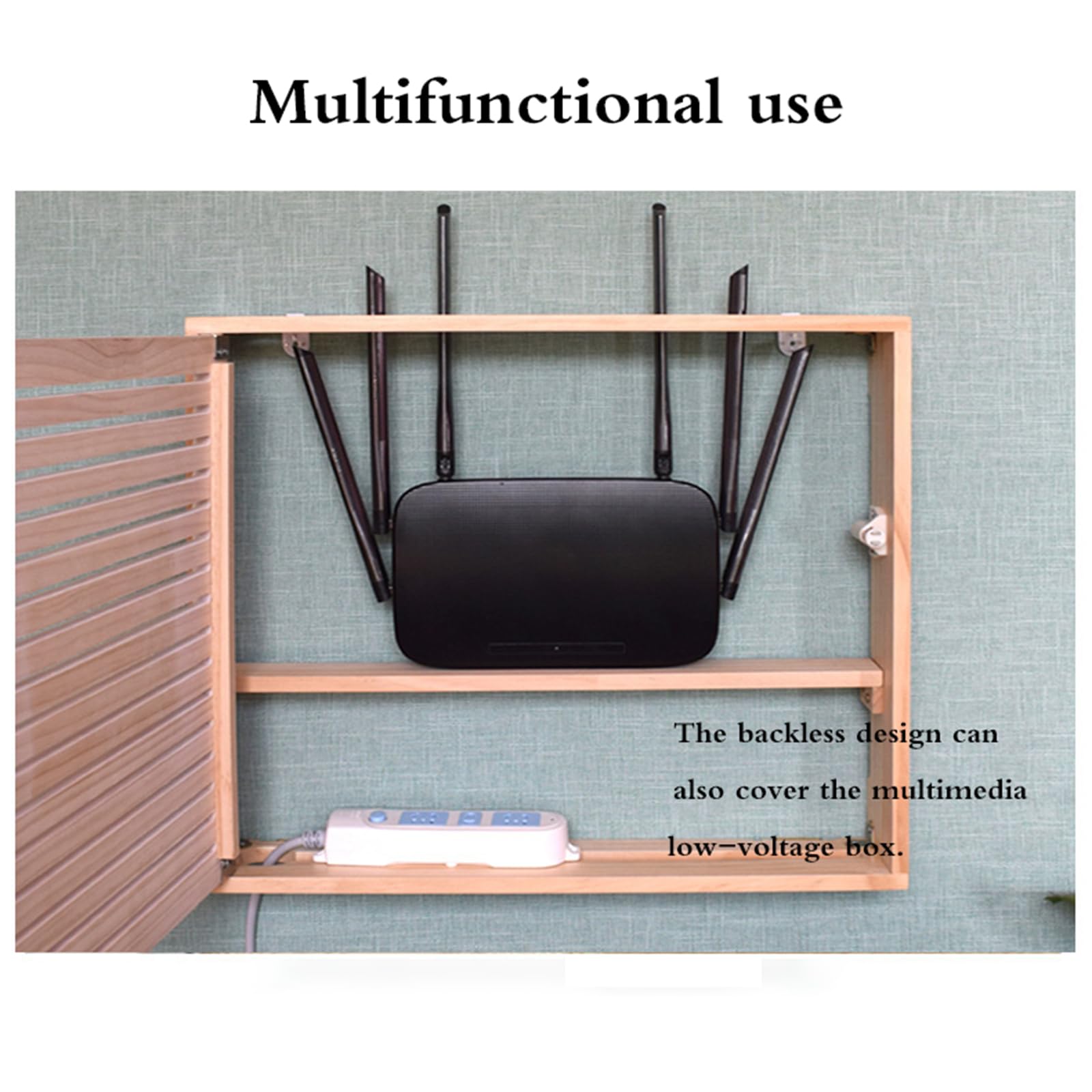 WiFi Router Aufbewahrungsbox,Router Aufbewahrungsbox,Aufbewahrungsbox FüR WLAN-Router,WiFi-Rack Wanddekoration,Design Der WäRmeableitungslöCher,FüR DräHte,Router,Tv Set Top Boxen