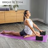 Tbintul 2 x Yoga Block 23 x 15 x 7.5 cm EVA for Men and Women Black - 7