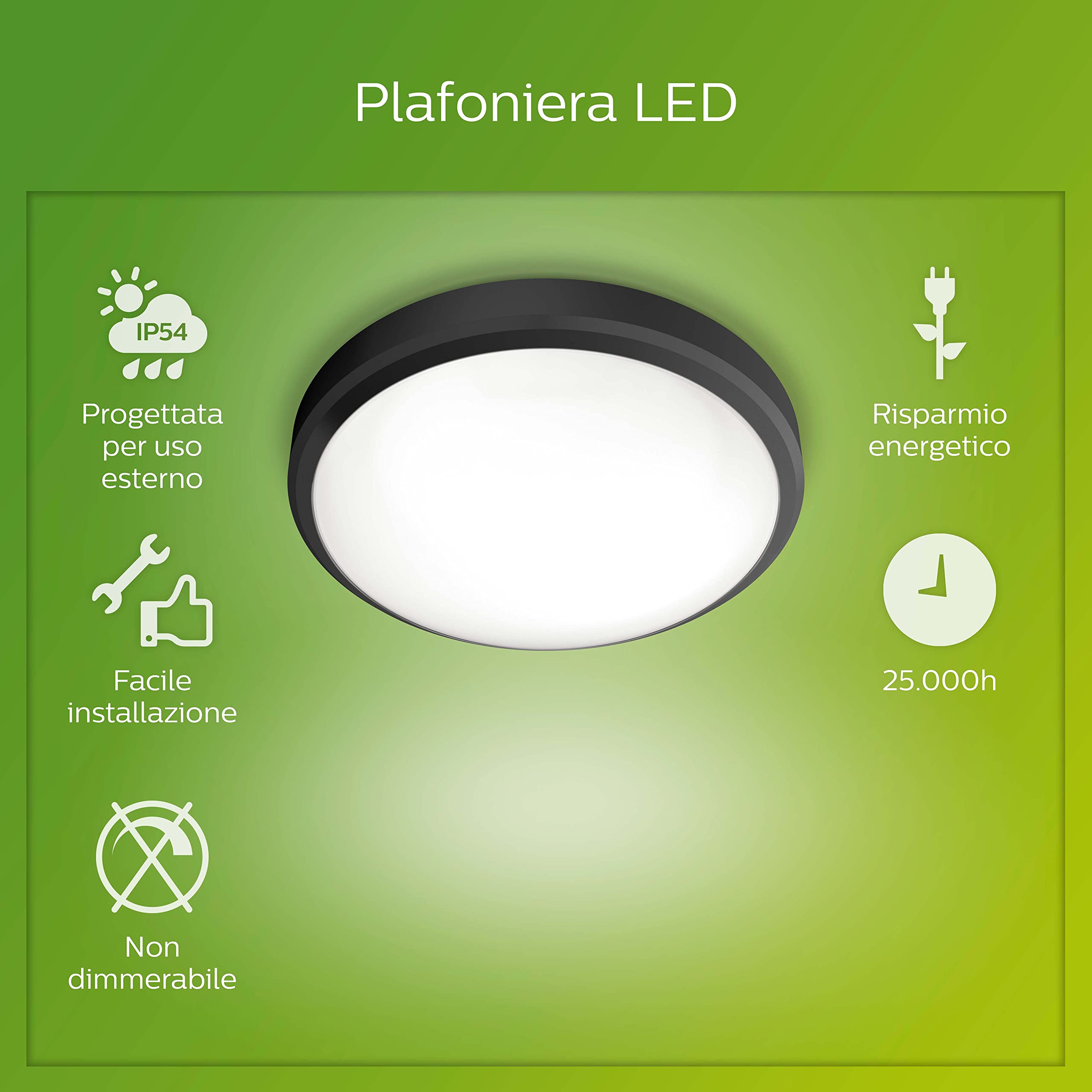 Maytoni Mane Round Lampada Da Parete A Filo Per Esterni Nera 3000K 100lm Ip54 89065403