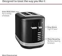 Vista 4 de KitchenAid 2 Slice Automatic Toaster with Extra Wide Slots KMT2109BM, Black Matte