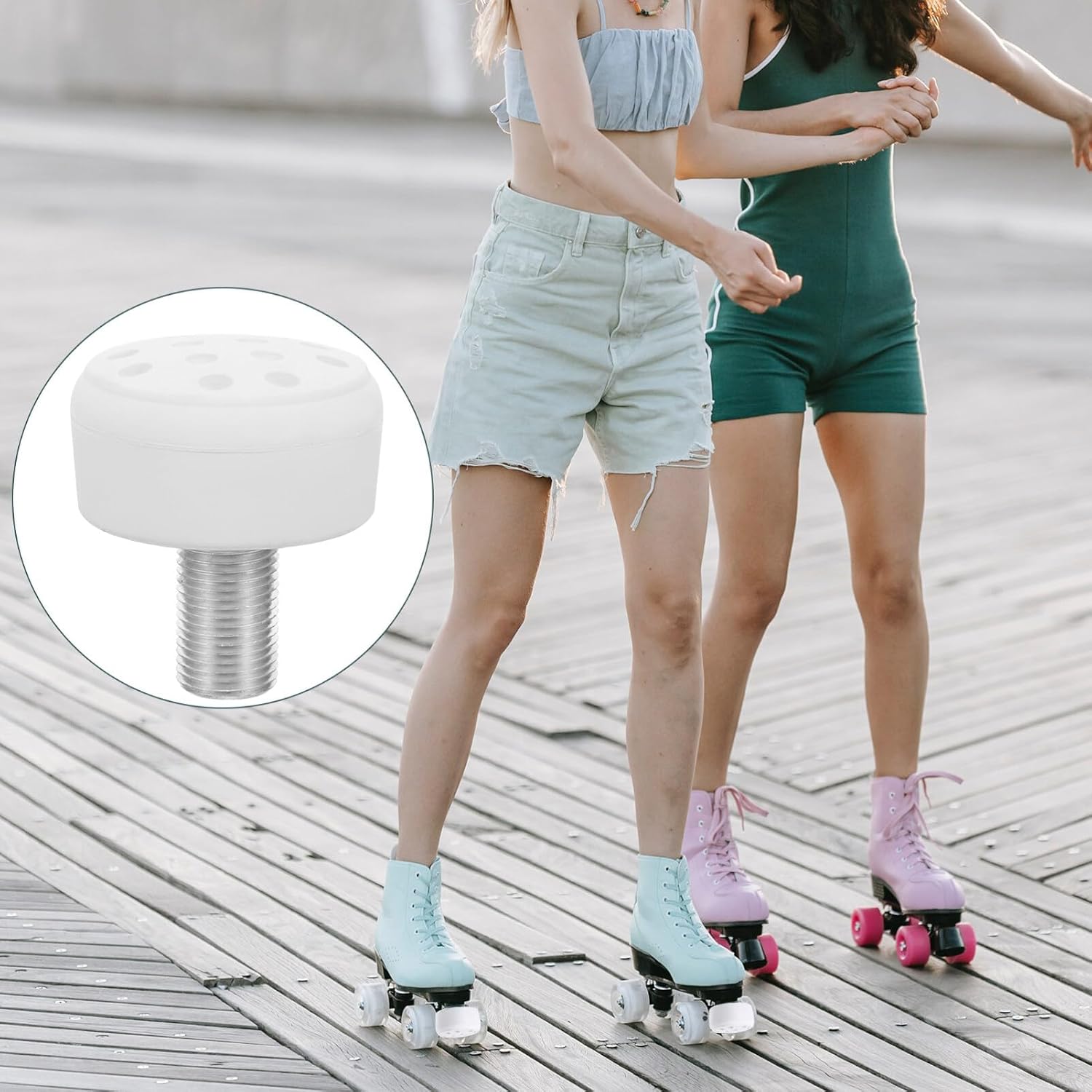 Toddmomy Professional Toe Stops for Roller Skates Small Stoppers for Skates Sturdy Braking Block Comfortable Grip