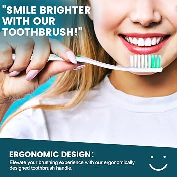 150 PCS Premium Individually Wrapped Bulk Toothbrush, Disposable Toothbrush