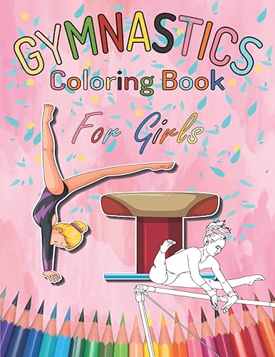 Gymnastics Coloring Book for Girls: Coloring book for gymnastics Kids | Fun and Easy Pink activity book with Coloring Pages | Pink background for ... coloring book | more than 70 coloring pages !