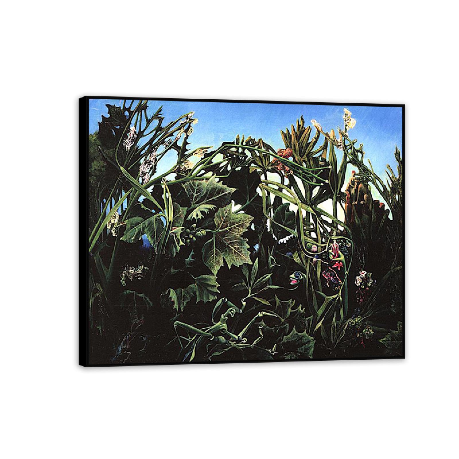 MYCGGDGH Max Ernst Canvas Wall Art Reproductions of Famous Paintings The Joy of Life Surrealist Art Prints Max Ernst Abstract Pictures Wall Decor for Living room bathroom 40x30cm(16x12in) Black