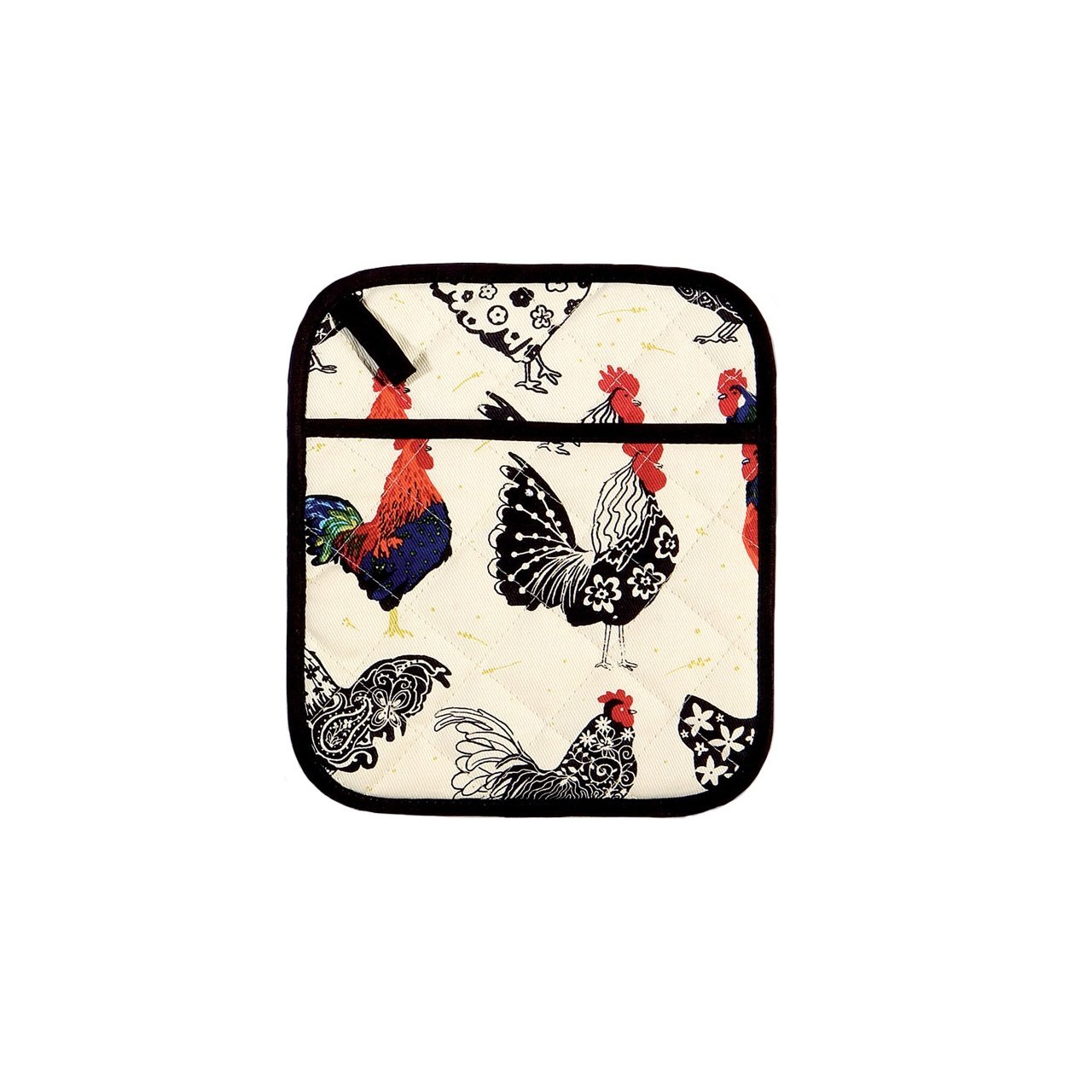 Ulster Weavers Black Rooster Pot Mitt
