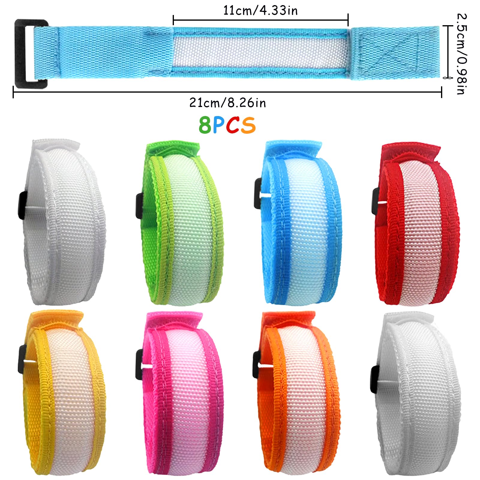 Świecące bransoletki dla dzieci, 8 sztuk migających bransoletek LED, ciemne akcesoria imprezowe, świecąca zabawka LED, bransoletki świecące w ciemnej imprezie, upominek na urodziny dziecka