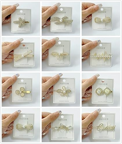 Miniatura 3 de QTMY Paquete de 20 pinzas para el cabello para mujeres y niñas caja misteriosa caja ciega paquete de accesorios de moda caja de regalo