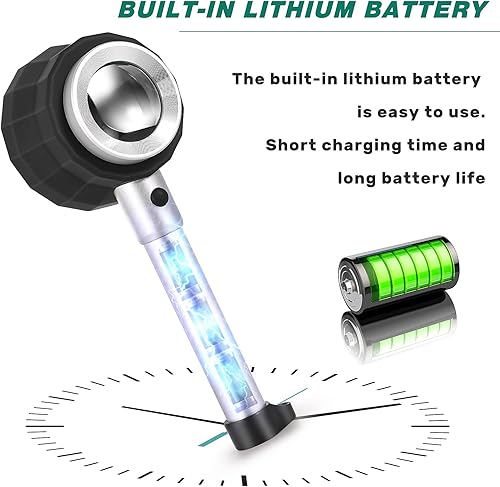 Miniatura 3 de Lupa de mano con 6 luces, lupa iluminada 30X, recargable por USB para personas mayores, leyendo monedas, manualidades, joyería, pasatiempos