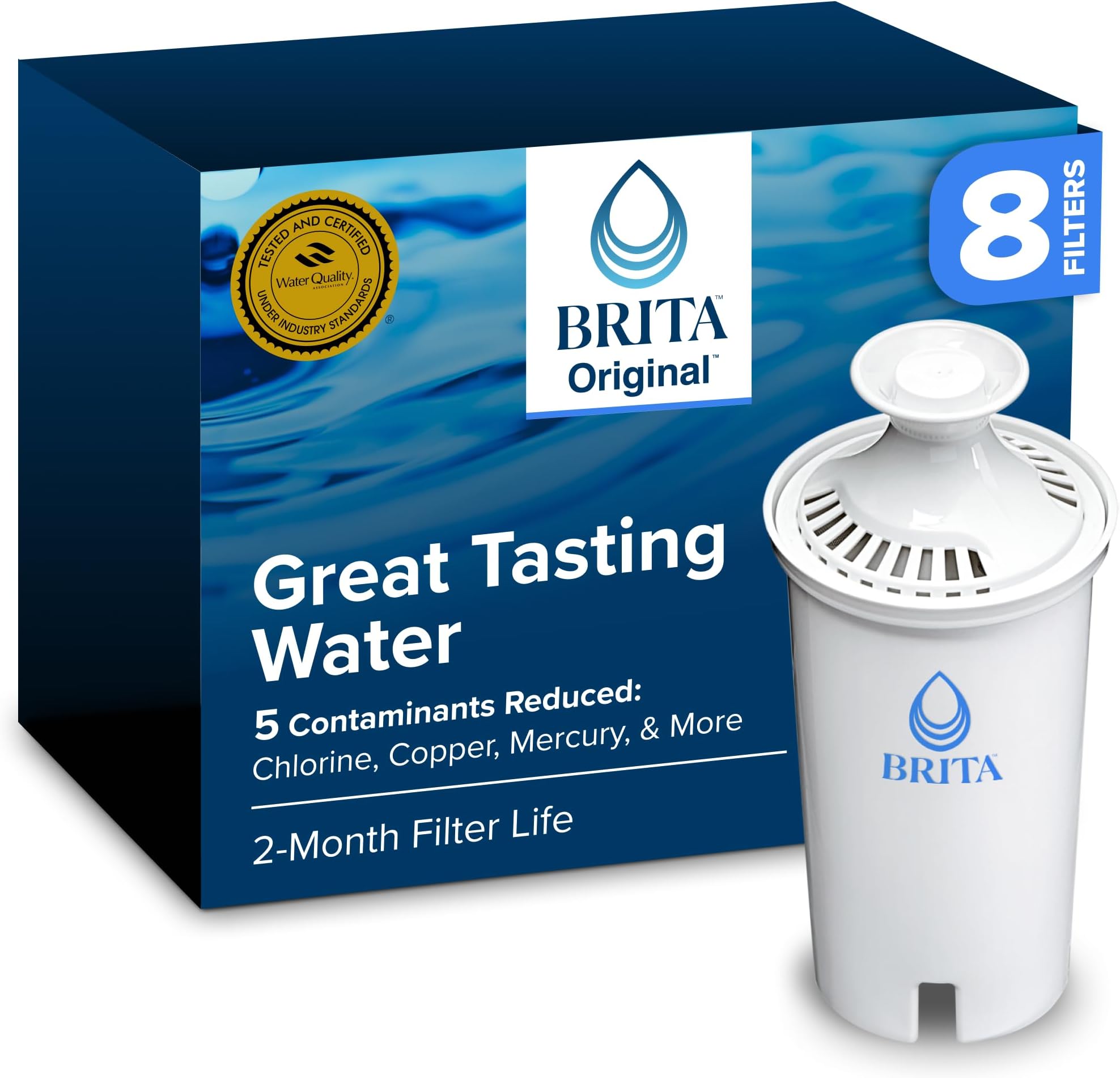 Brita Pitcher Replacement Filter 8ct White 10060258363156