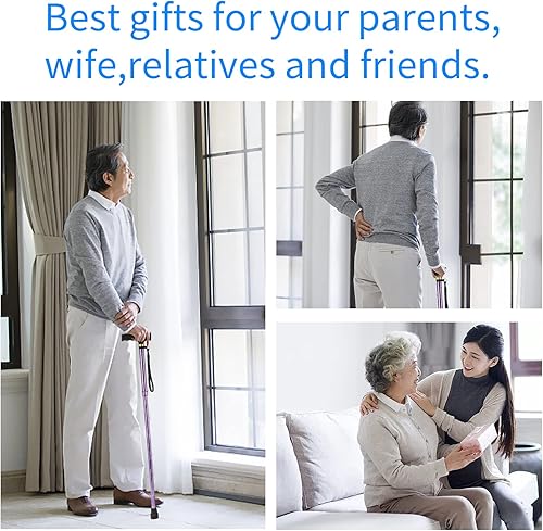 Miniatura 5 de Walking Cane LIXIANG Cane para hombremujer  Ayuda para la movilidad y la vida diaria  Bastón plegable de 5 niveles de altura ajustable  Cómodo