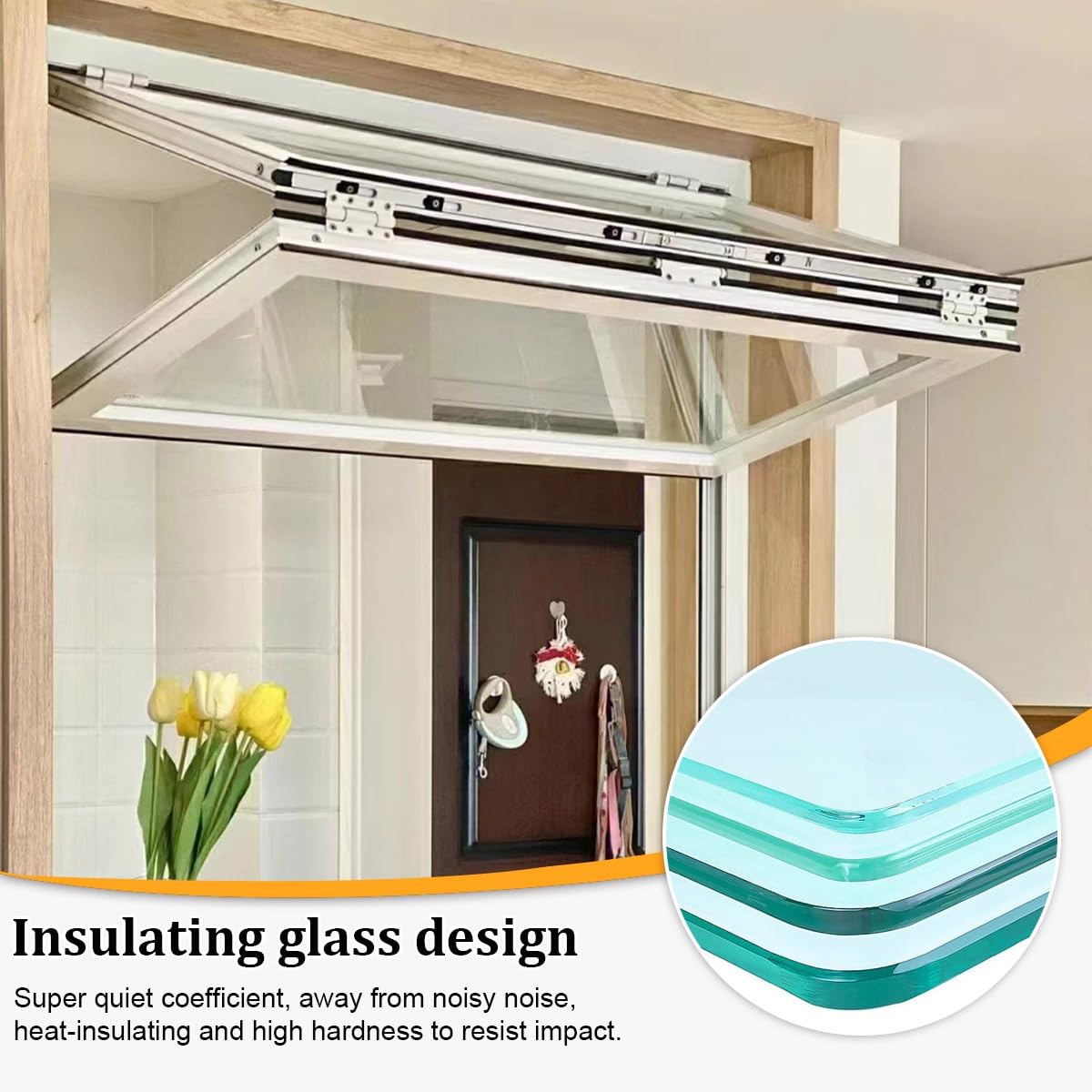 Faltbares Aluminium-Fenster mit Verriegelungsgriff, faltbares Verkaufsfenster für Imbissstände, individuell anpassbare Aluminium-Fenster für Mobile Wohnwagen, Food Trucks und Cafés (BxH 28x4