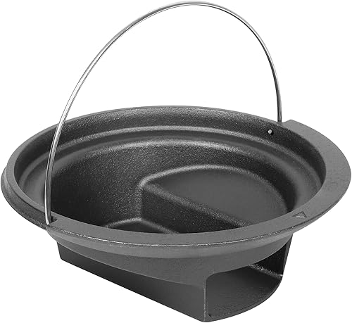 Miniatura 9 de KAMaster Cajón de ceniza de hierro fundido 2 en 1 con bandeja de cenizas para huevos grandes y grandes, cajón de ceniza deslizante de acero