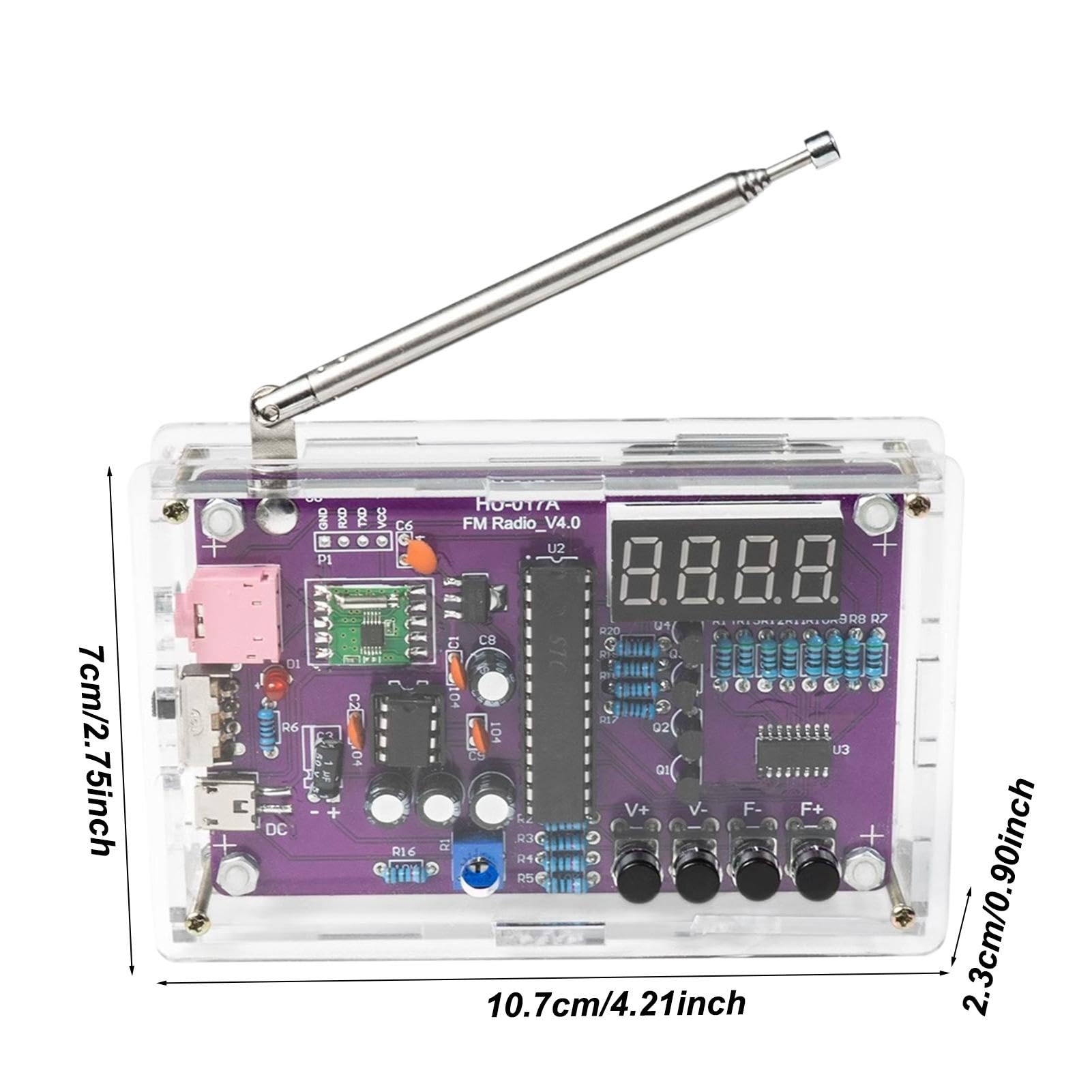 Kit de Radio FM, Kit de Radio Hecho a Mano | FM Radio Electronic Learning Set,Actividades estudiantiles de Secundaria, Proyecto Stem para Aprender y Practicar