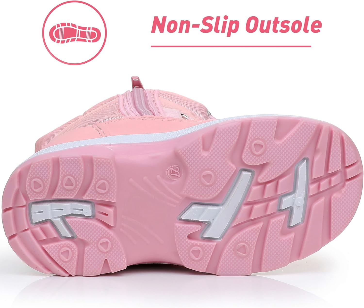 Felabo Toddler Snow Boots for Boys Girls Water Resistant Warm Winter Boots with Non Slip Sole Easy On Side Zipper Closure (Toddler/Little Kid)