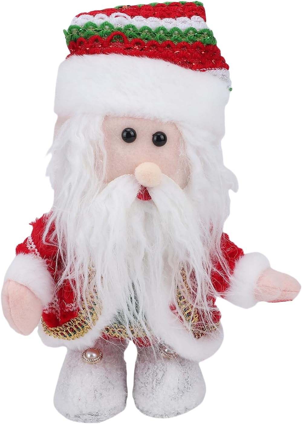 Walking Santa Toy, Electric Animated Singing Santa Doll with LED Light Up Face Battery Powered Moving Santa Figure for Christmas Home Decor and Gift