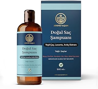 Apayrı Yaşam Yeşil Çay Lavanta Ardıç Katranı Özlü Yağlı Saçlar İçin Besleyici ve Onarıcı Şampuan 500 ML