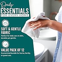 Vista 327 de DAN RIVER Juego de 4 toallas de baño, 27 x 54 pulgadas, 100% algodón, más grandes y ligeras, de secado rápido, súper suaves y absorbentes, toallas