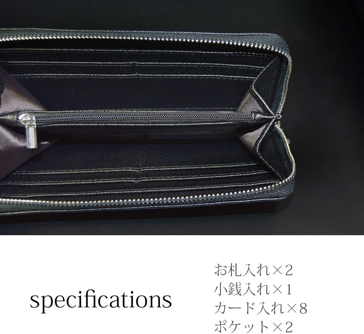 Amazon 長財布 メンズ 牛革 財布 レザー クロス 十字架 百合の紋章 デザイン ラウンドファスナー ロングウォレット Diva Rose 百合の紋章 Diva Rose 財布