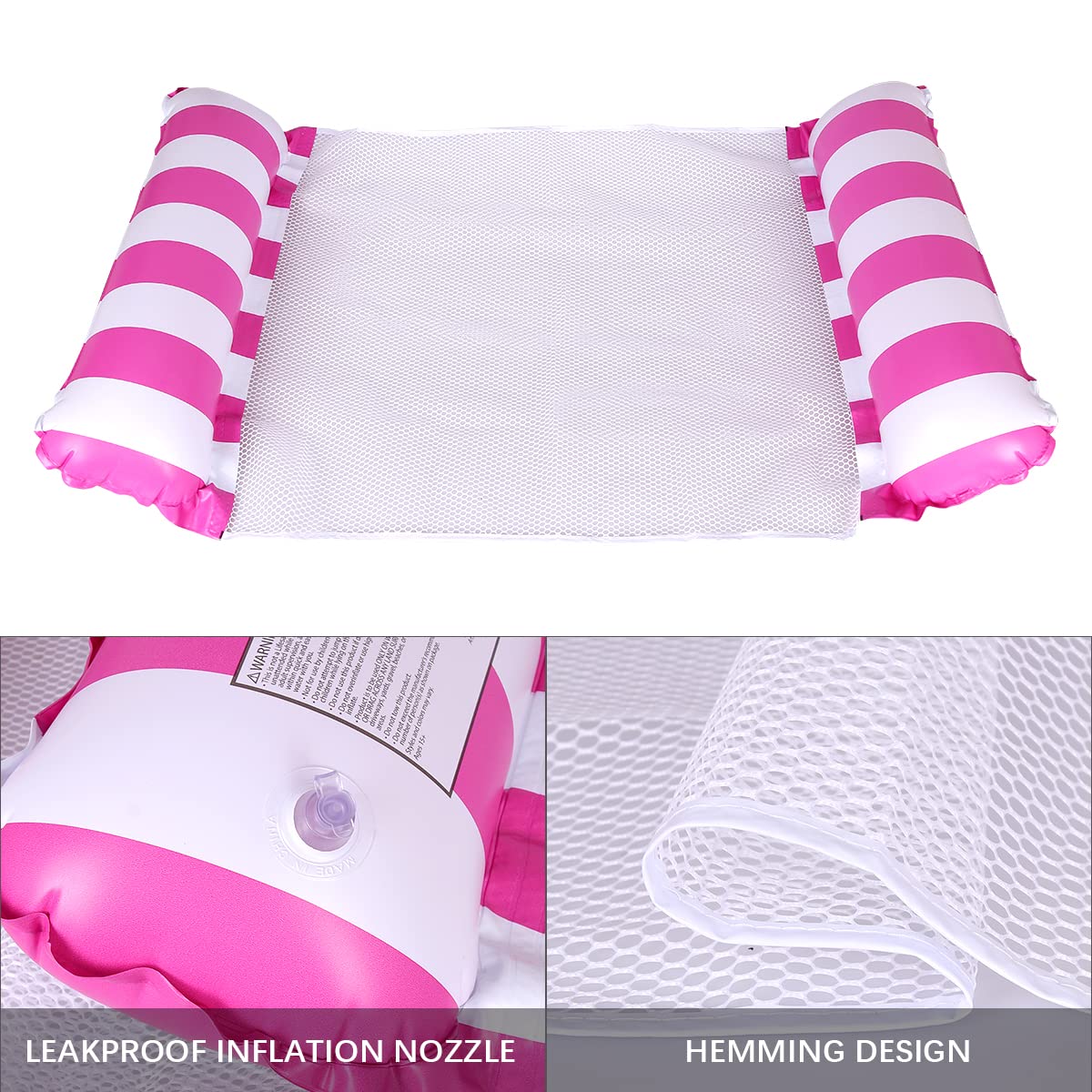 2 Pezzi Materasso ad Aria Piscina Acqua Amaca con 2 Pezzi Gonfiabile Porta Bevande, Gonfiabile Nuoto Letto 4 in1 Acqua Amaca Salotto Sedia Piscina Salotto Amaca Gonfiabile Piscina