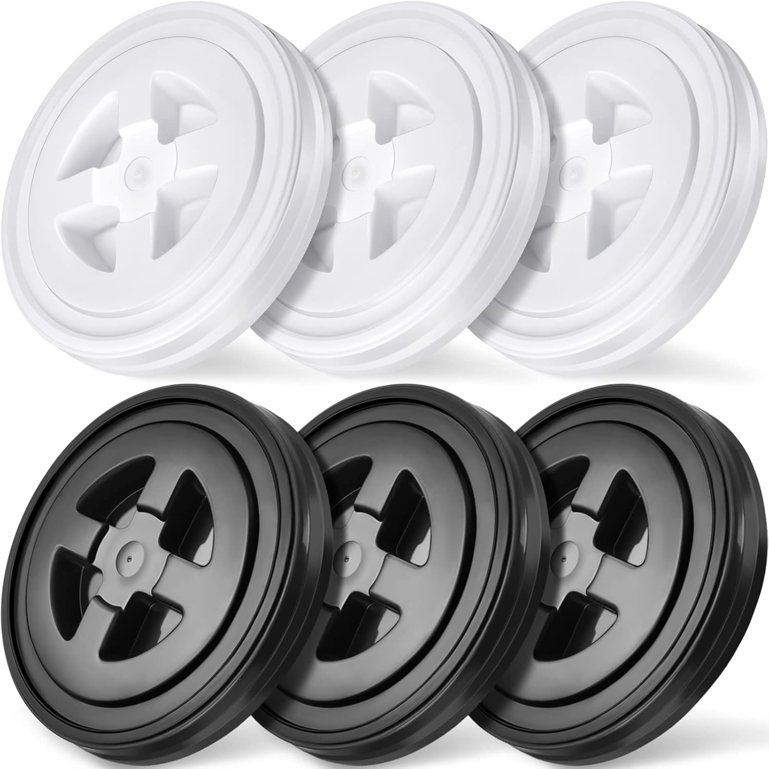 6 Pieces 5 Gallon Bucket Lids Plastic Storage Bucket Screw