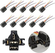 SPDT Relays Interlocking Relay Socket Harness Connect Wiring Pigtail Relays Clips 12V 10 Pack