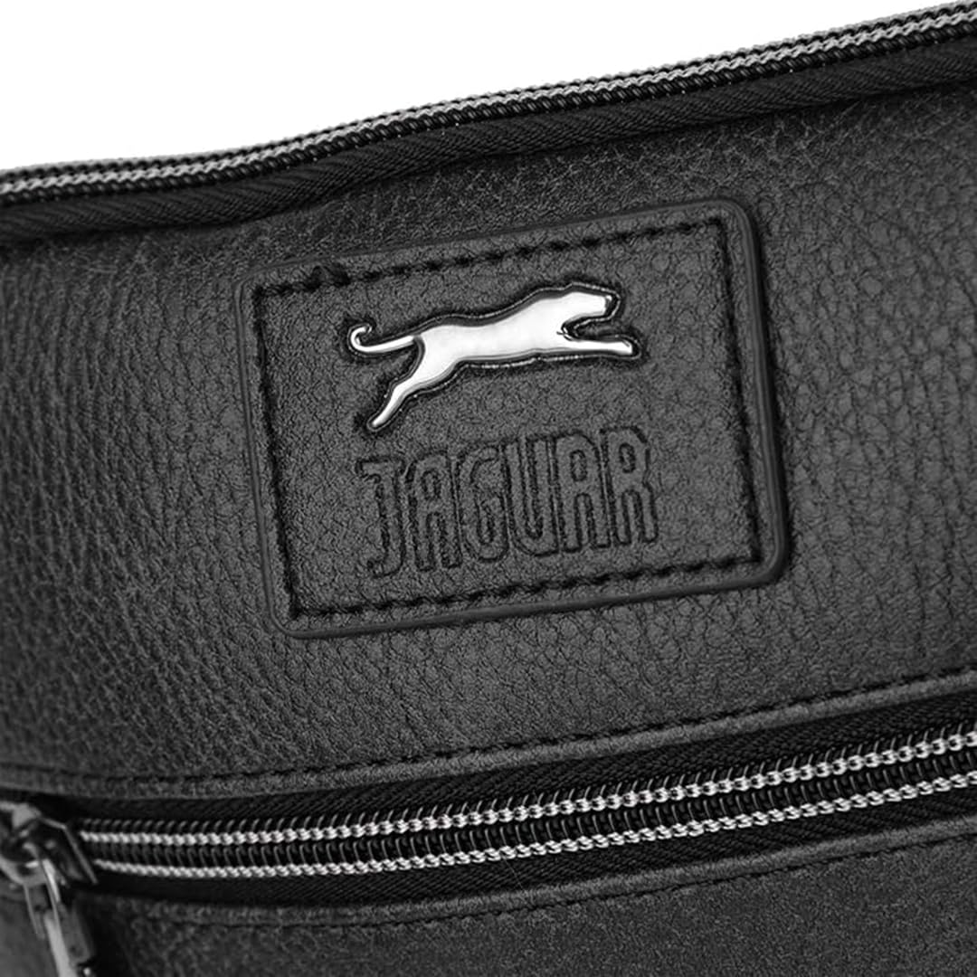 JAGUAR Borsa Tracolla Uomo Firmata in Ecopelle e Colori Eleganti, Borsa a Tracolla Regolabile Borsello Uomo per un Look Casual e Raffinato, Leggera (soli 280gr) e Sicura con 4 Scomparti con Cerniera