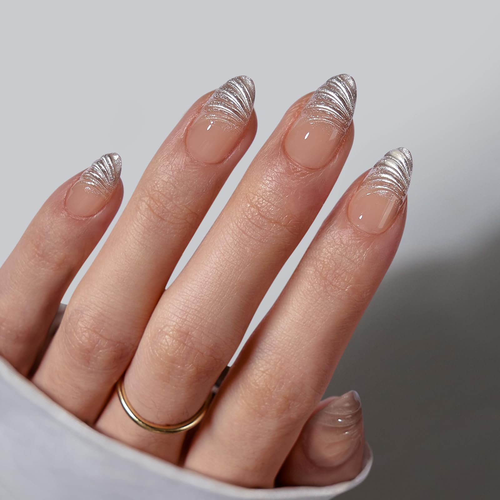 BTArtbox Press On Nails French Tips - 32 Pcs Short Square False Nails With Nail Glue and Adhesive Nail Tabs, No Fade Out Stick On Nails in 16 Sizes, Soft Gel Fake Nail for Women, Classic White — view 159