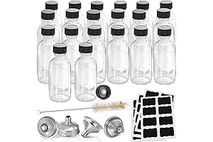 20 Pack Liquid Medicine Bottles with Caps and Accessories - Essential Wellness and Household Essentials