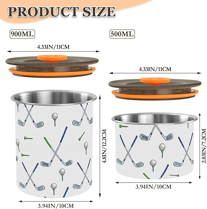 DOMIKING Recipiente Acero Inoxidable Hermético 900ML para Café y Alimentos miniatura 3
