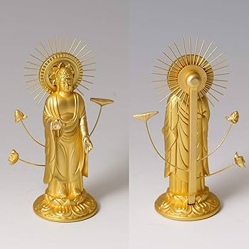 阿弥陀如来御東　本金メッキ　仏像セット 阿弥陀如来御東本金メッキ仏像セット