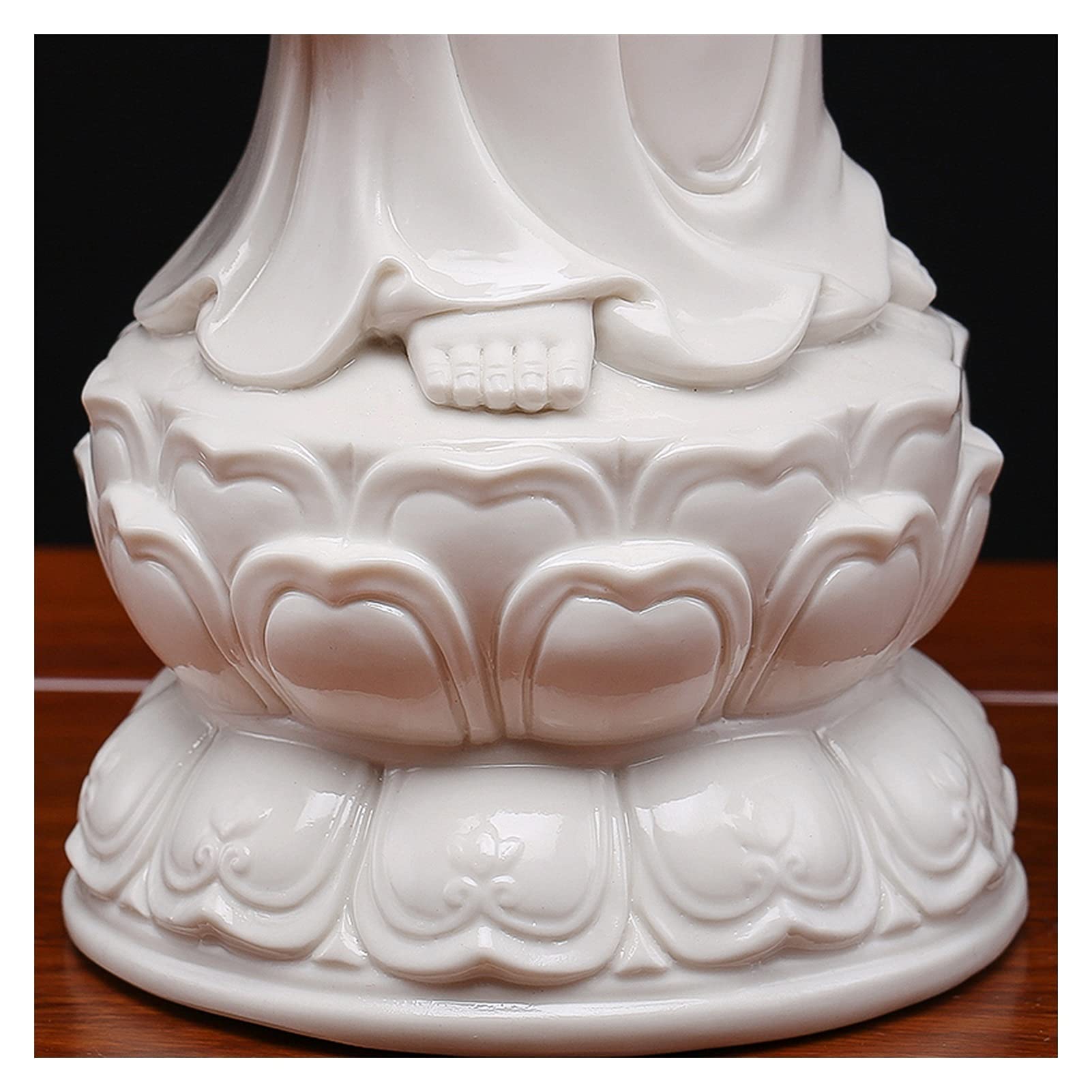 estatua de Buda o Bodhisattva Guanyin Buda estatua artesanía de porcelana blanca decoración de guanyin, para la sala de estar Oficina decoración del hogar consagrada, dar al colega liderazgo del regal