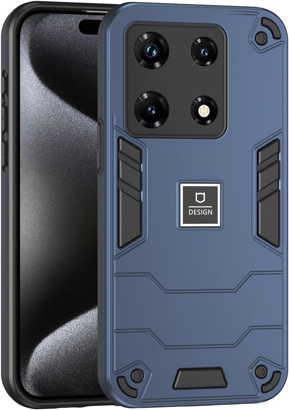 Phone Case Compatible with Infinix Note 30 Pro,Compatible with Infinix Note 30 Pro X678B Case Dual-Layer Drop-Proof TPU+PC 2-in-1 Protective Case Blue