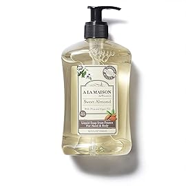 A LA MAISON French Liquid Hand Soap, Almond - Natural Hand Wash Made with Essential Oils - Biodegradable, Plant-Based, Vegan, Cruelty-Free, Alcohol & Paraben Free (16.9 oz, 6 Pack)