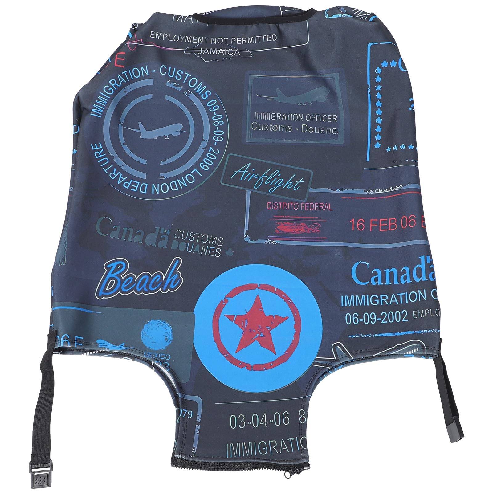 Funda Protectora Elástica para Maleta 22-25 M, Tejido Poliéster Grueso Capa de Aire, Resistente a Arañazos y Suciedad, Protector para Equipaje de Viaje Azul Oscuro