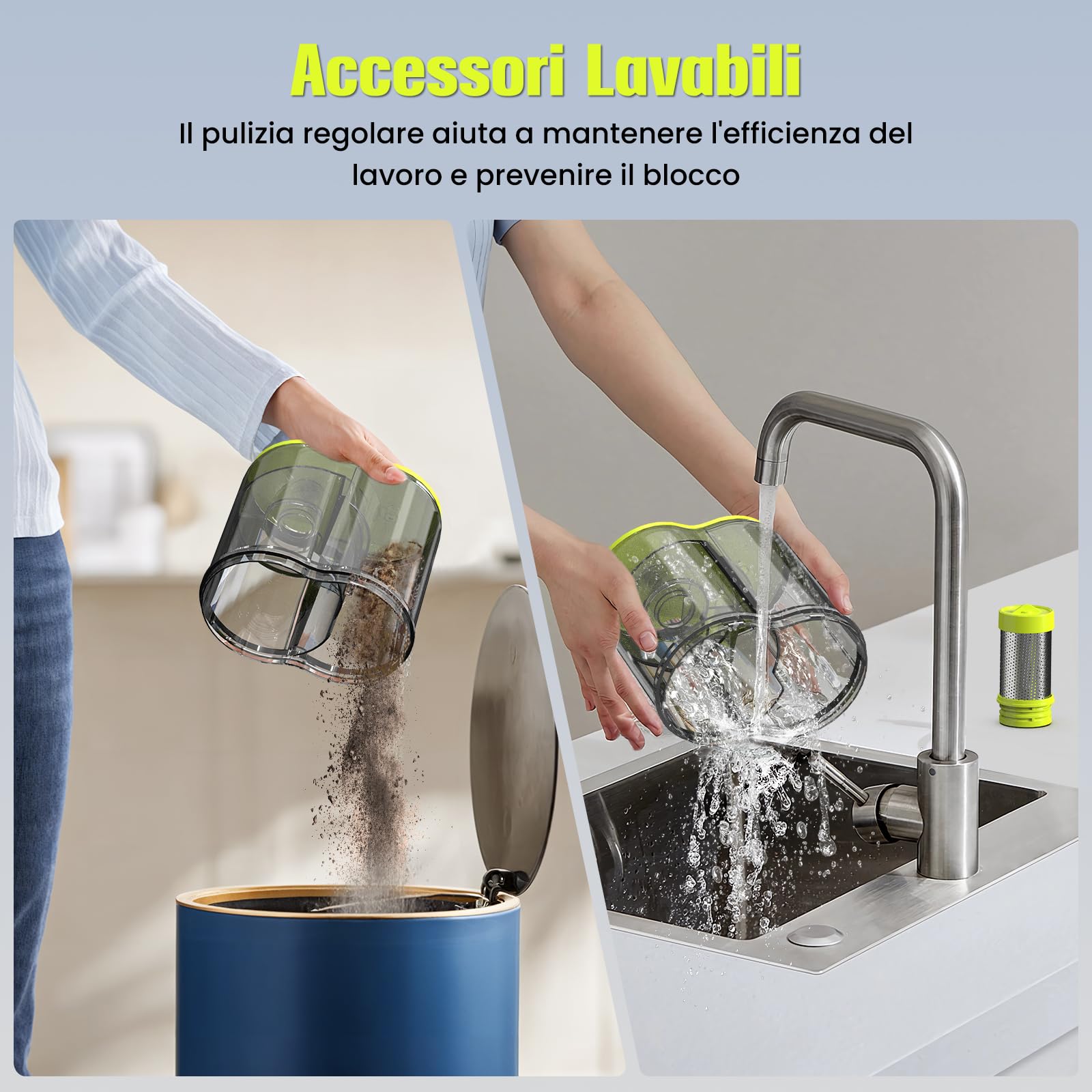 HYCHIKA Battimaterasso - 16kPa Aspirapolvere per materassi Antiacaro con luce UV-C,ad ultrasuoni,60°C, aria calda,doppio ciclone, rimuove il 99,2% degli allergeni, per materassi, letti,divani