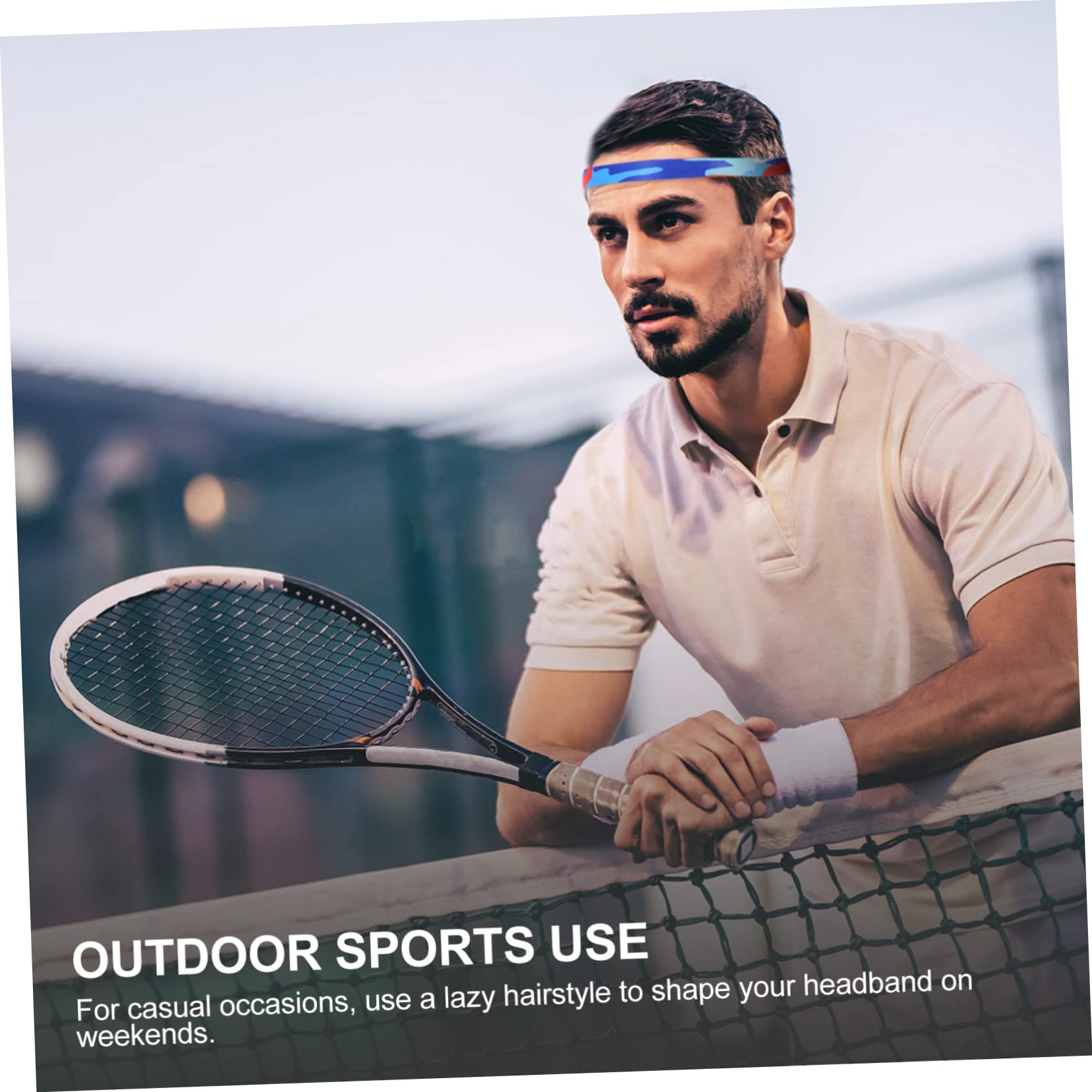 Yardwe Muñequera Deportiva Banda De Pelo De Fitness Diadema De SPA Banda para El Sudor Hair Band Bandas Elasticas Corriendo Diadema Hombres Diademas Fibra Compuesta