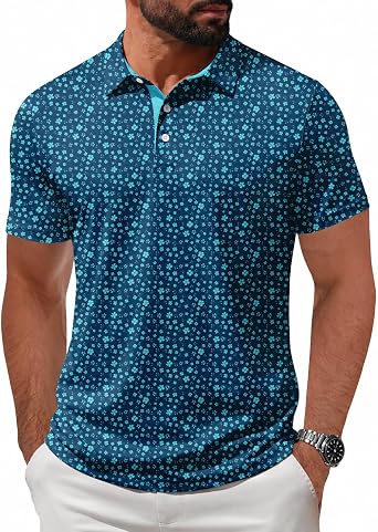 ZITY Mens Golf Shirt Short Sleeve UPF 50+ Athletic Casual Collared Polo