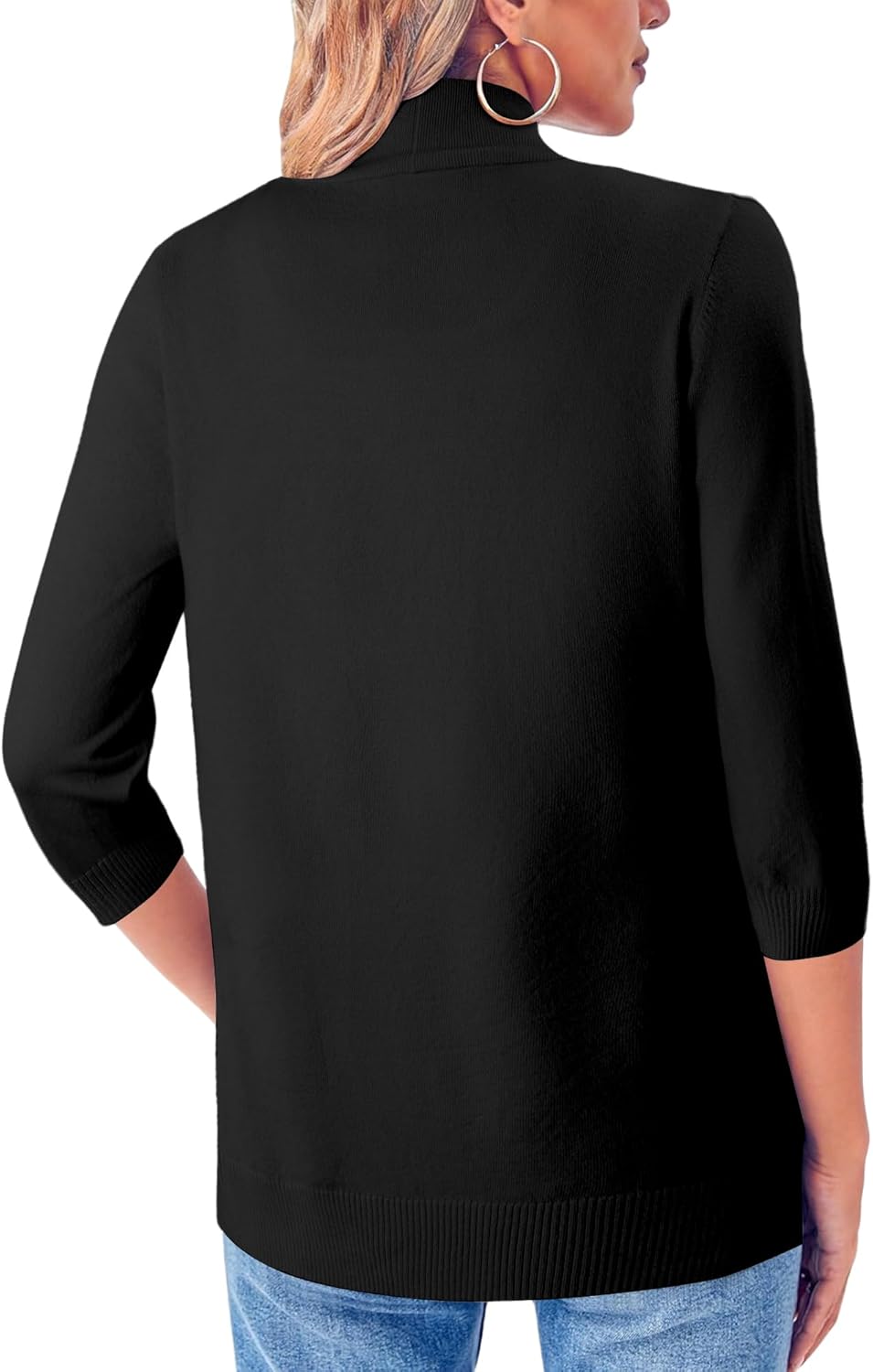 CRAZY GRID Women's Casual Cardigans with Pockets Lightweight Open Front Cardigan Sweaters Dressy Knit Outfits Plain Color - Image 5